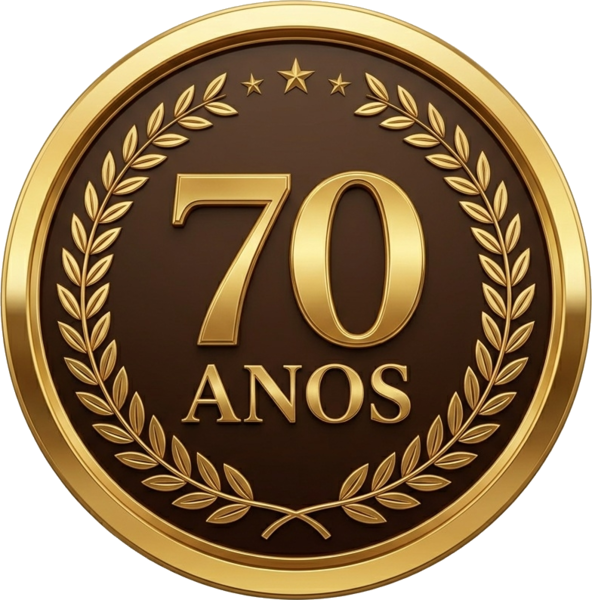 Selo 70 anos Café Moraes